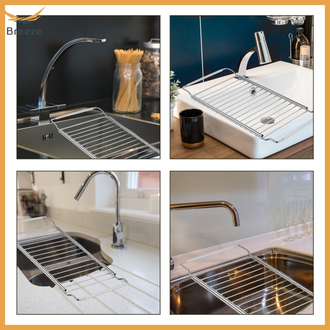 Giá Inox 304 Gắn Bồn Rửa Chén Có Thể Điều Chỉnh Tiện Dụng