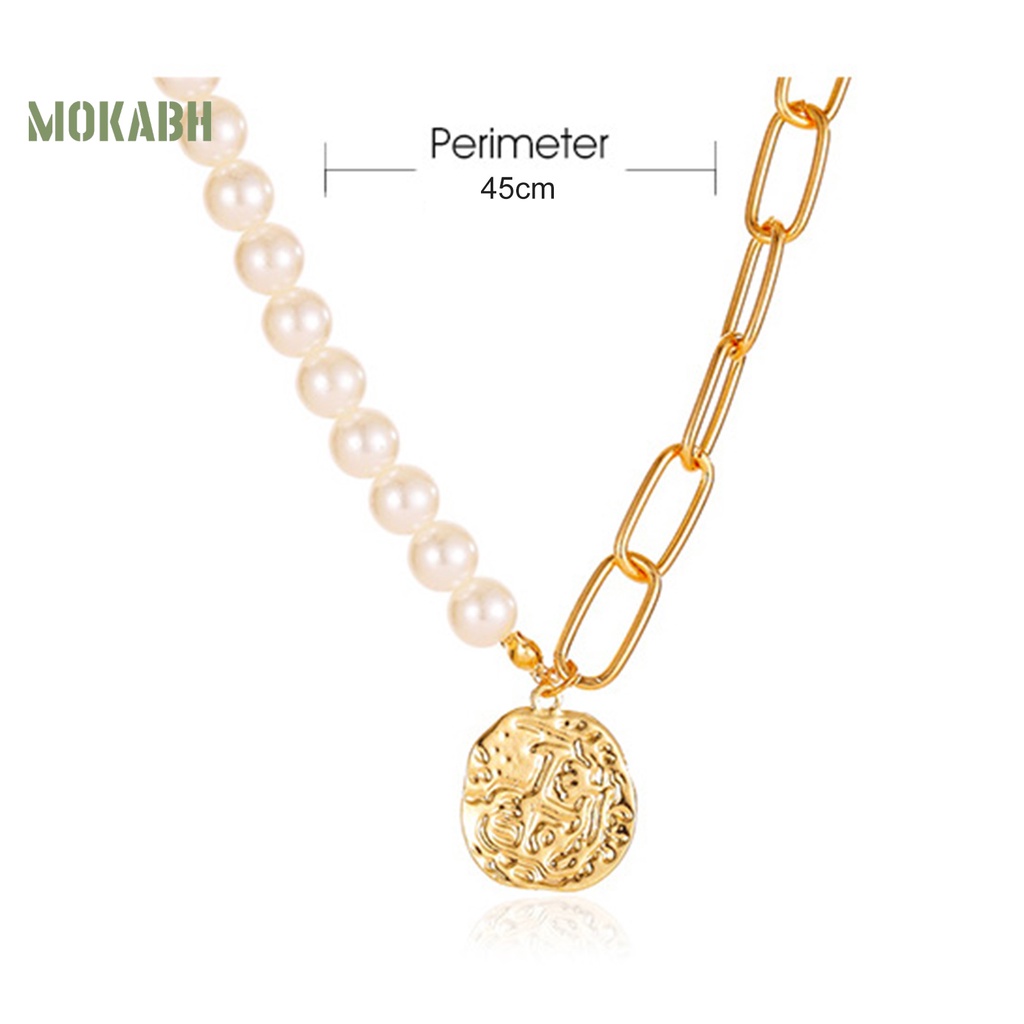 Vòng cổ Dạng Chuỗi Hạt Ngọc Trai Chống Phai Màu Phong Cách Retro Thời Trang