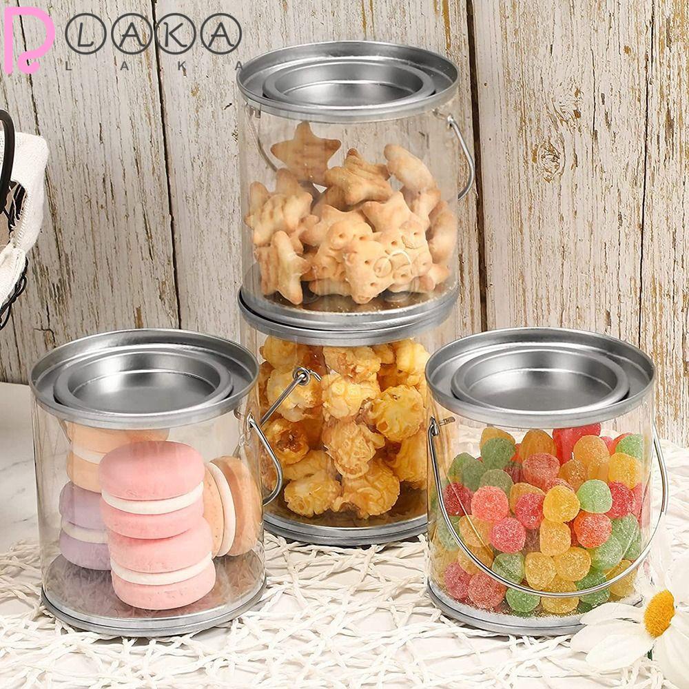 Bộ 12 Hộp Đựng Kẹo Mini Trong Suốt Có Nắp Dùng Để Trang Trí Nhà