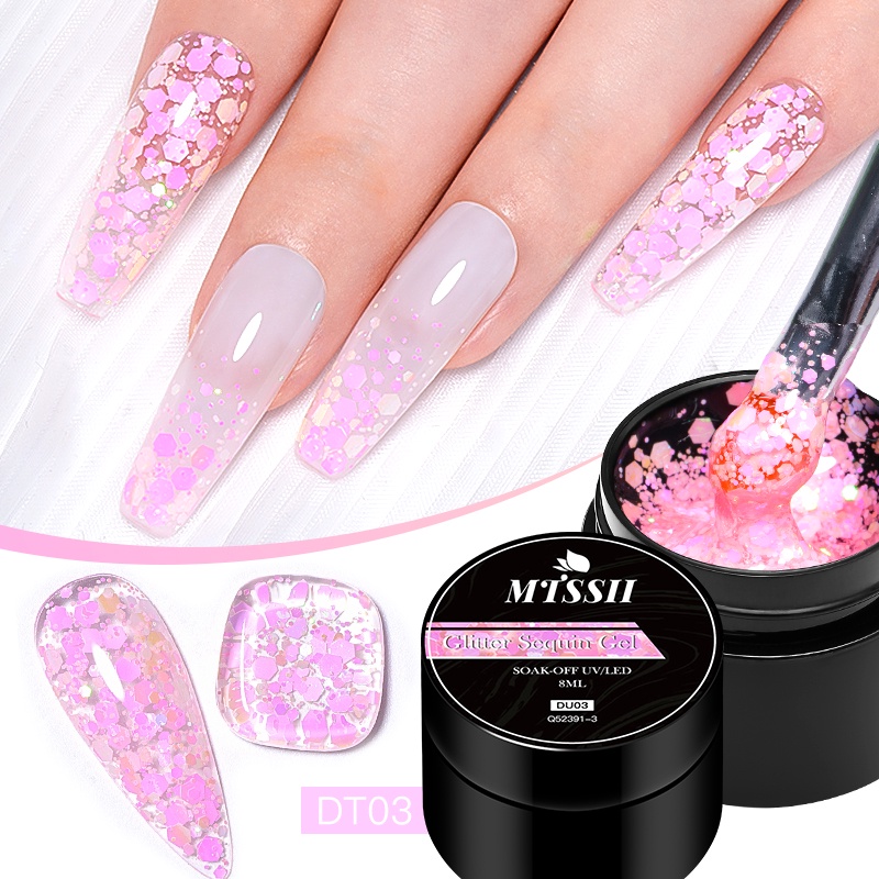 Gel Kim Tuyến Lấp Lánh MTSSII Trang Trí Móng Tay Nghệ Thuật 8ml