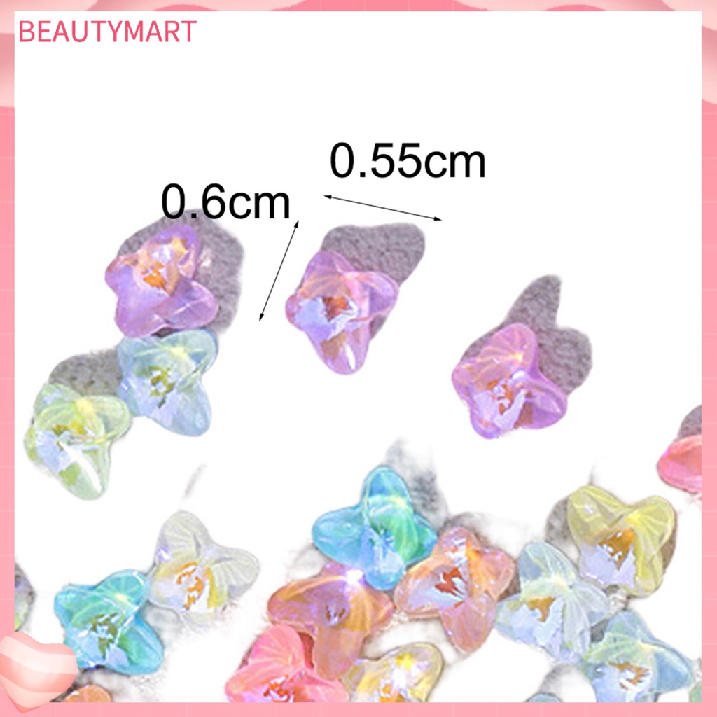 Bộ 20 Hạt Đá Mocha Hình Bướm Siêu Nhẹ Dùng Trang Trí Móng Tay DIY