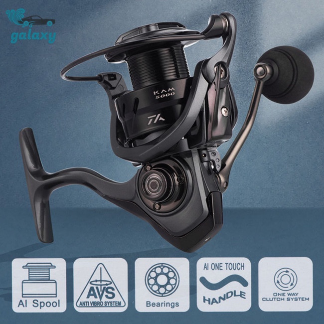 Galaxy Máy Câu Cá Tốc Độ Cao 6.2: 1 11.5kg Max Drag Kam1000-5000# Cuộn Dây Câu Cá Chuyên Dụng Chất Lượng