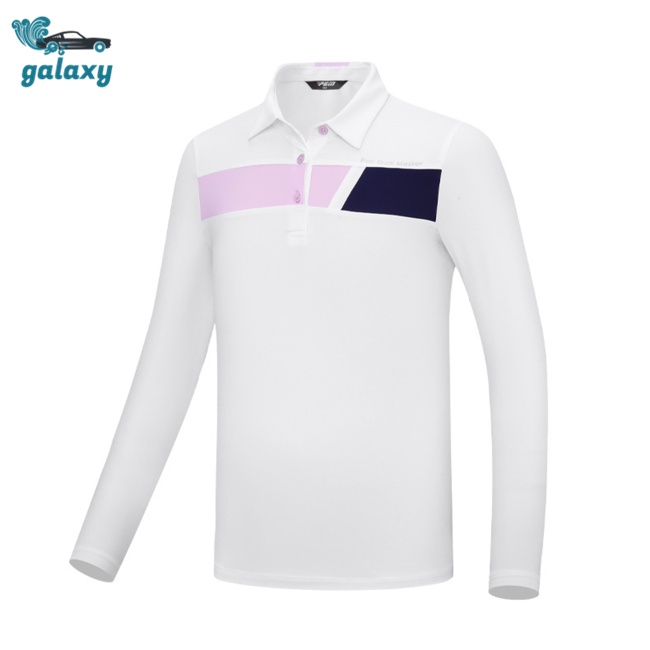 Galaxy Áo Thun Thể Thao Tay Dài Phối Màu Tương Phản Thời Trang Cho Bé Gái