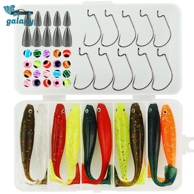Galaxy Set 50 Mồi Giả Nhử Cá Hình Chữ T Chất Lượng Cao