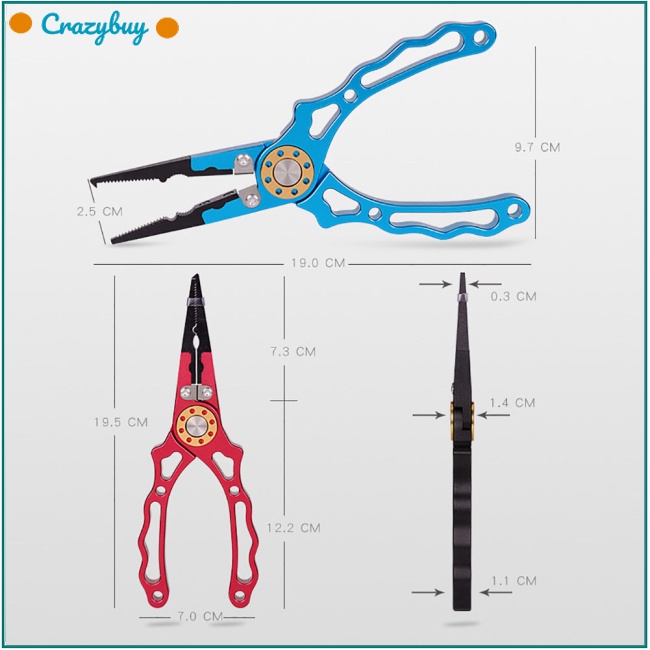 Cr Bộ Kìm Kẹp Gỡ Lưỡi Câu Cá Đa Năng Kèm Dây Chuyên Dụng