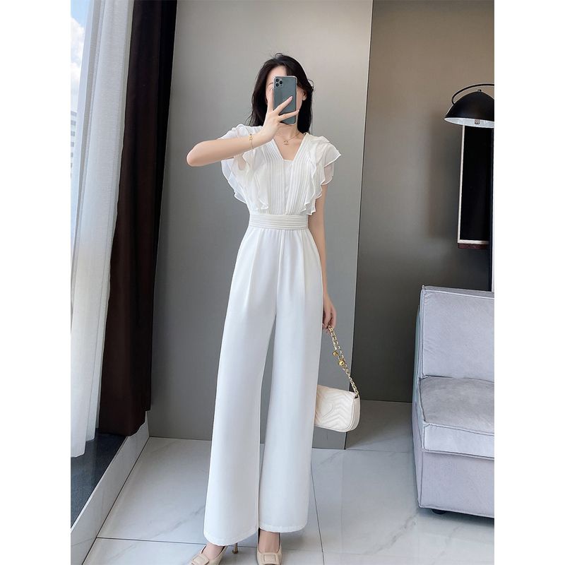 Bộ Áo Liền Quần Ống Rộng Lưng Cao Thời Trang Xuân Hè Phong Cách Mới Cho Nữáo kiểu hàn quốc mùa hè