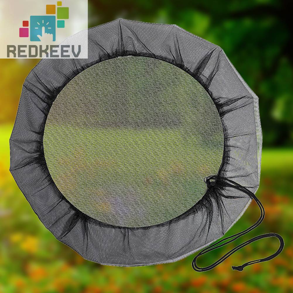 Set 2 Vỏ Bọc Thùng Nước Mưa Dạng Lưới Có Dây Rút Tiện Lợi Dành Cho Vườn Nhà