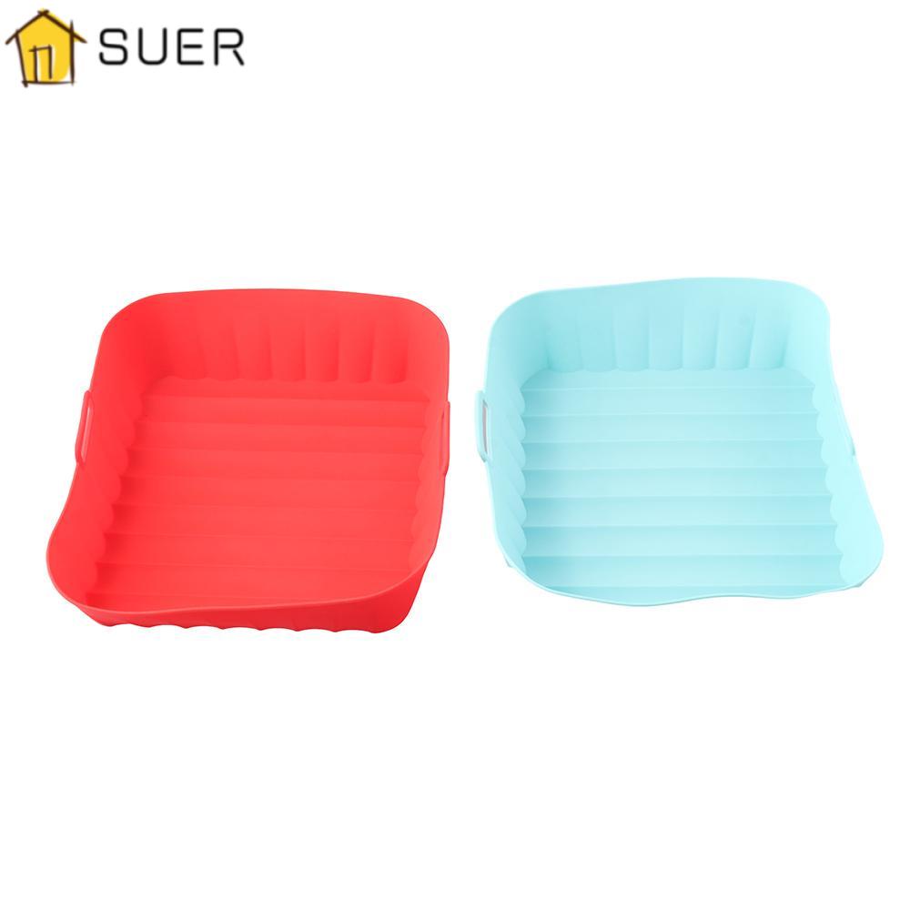 SUENIN Bộ 2 Đế Lót Nướng Bánh Bằng Silicone Chống Dính Hình Vuông 4-7 QT Tiện Dụng Cho Nhà Bếp