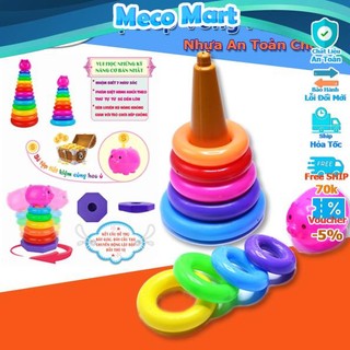 XẾP VÒNG MẦM NON SATO 11 Chi Tiết - Đồ Chơi Tăng Trí Tuệ, Nhiều màu sắc Cho bé Từ, Đồ Chơi Trí Tuệ Trẻ Em MECO MART