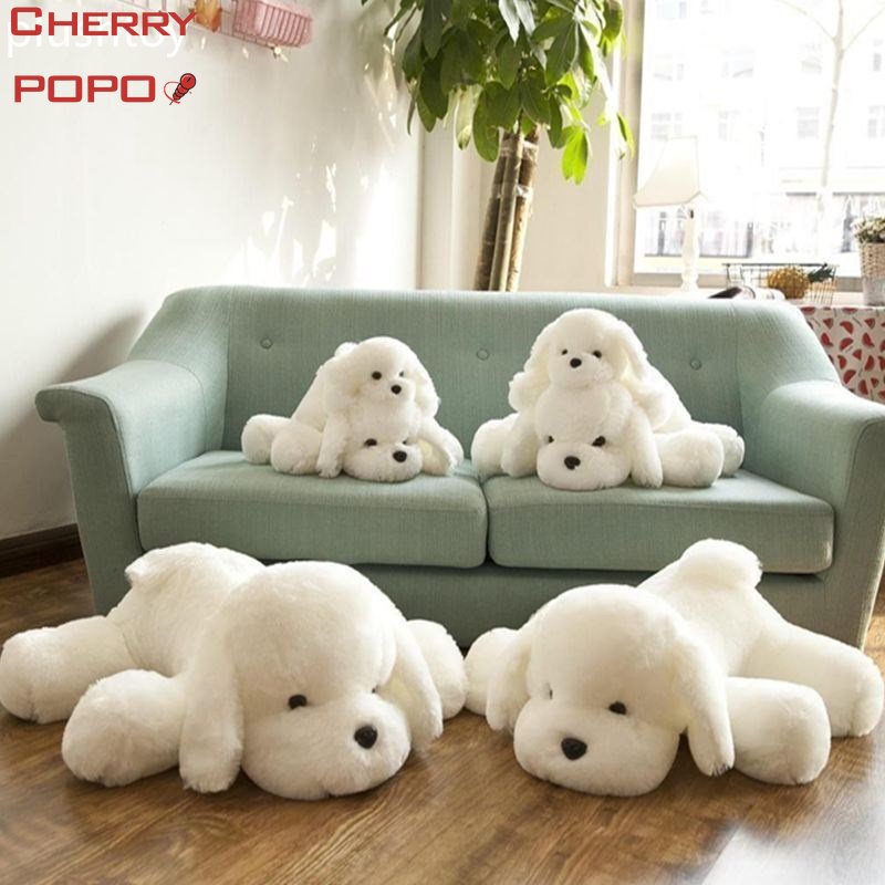 Thú Nhồi Bông Hình Chú Chó Husky Màu Trắng 25cm Dễ Thương Cho Bé Gái