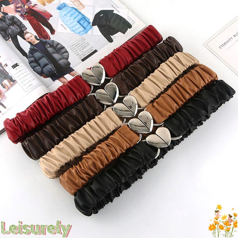 LEILY Thắt Lưng Mỏng Co Giãn Kiểu Dáng Đơn Giản Cho Nữ