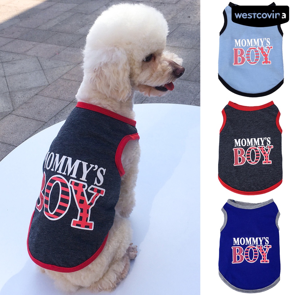 [COD]♞Áo Thun In Chữ Thoáng Khí Thời Trang Mùa Hè Dành Cho Cún Cưng