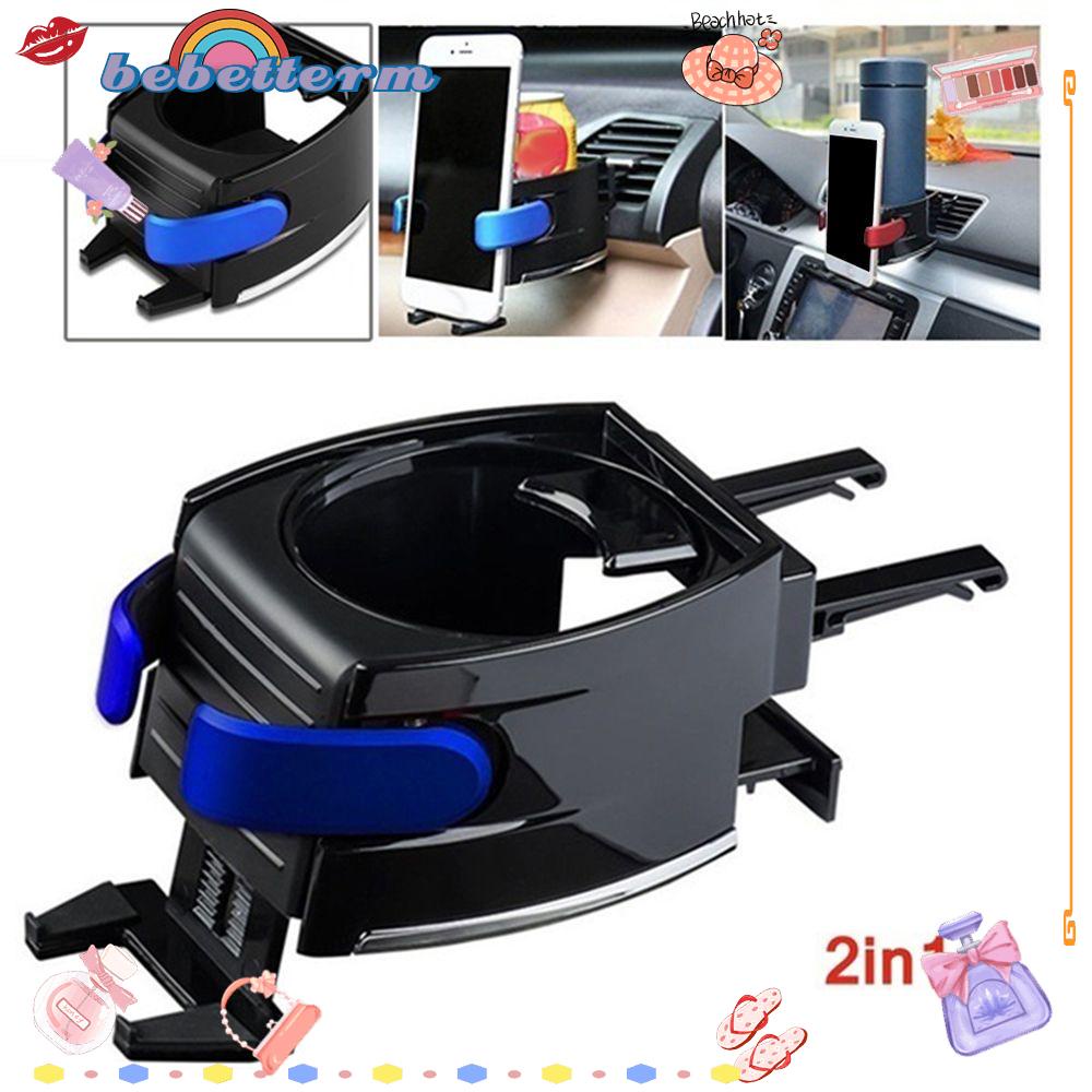 BEBETTERM Giá Đỡ Cốc Uống Nước Hai Trong Một Gắn Lỗ Thông Gió Xe Hơi