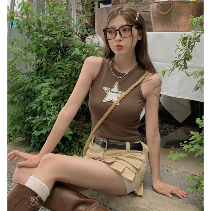 Áo Sát Nách Cổ Tròn Thiết Kế Đơn Giản Thời Trang Dành Cho Mùa