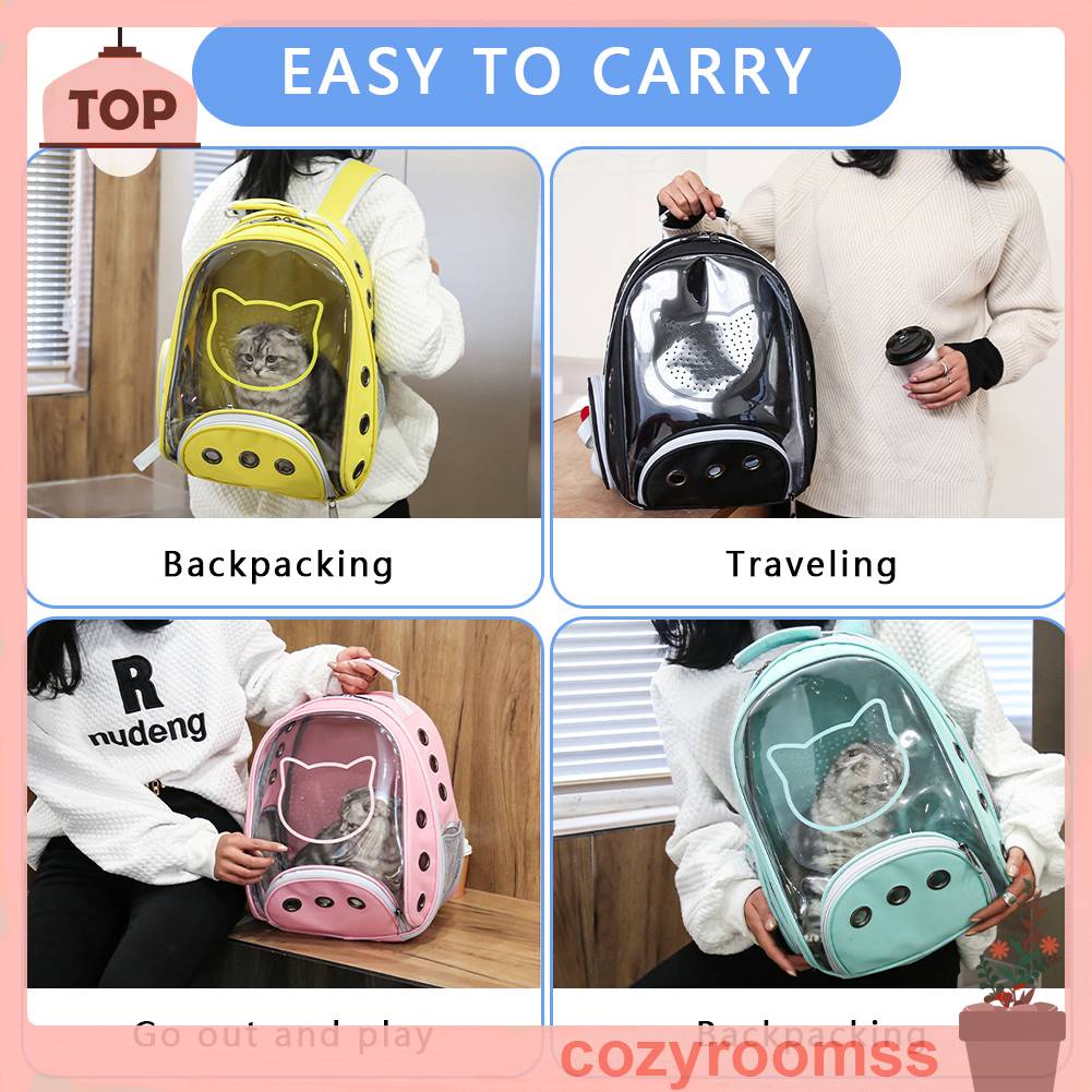 Ba Lô Đựng Mèo Thoáng Khí Thiết Kế Mở Phía Trước Sử Dụng Ngoài Trời