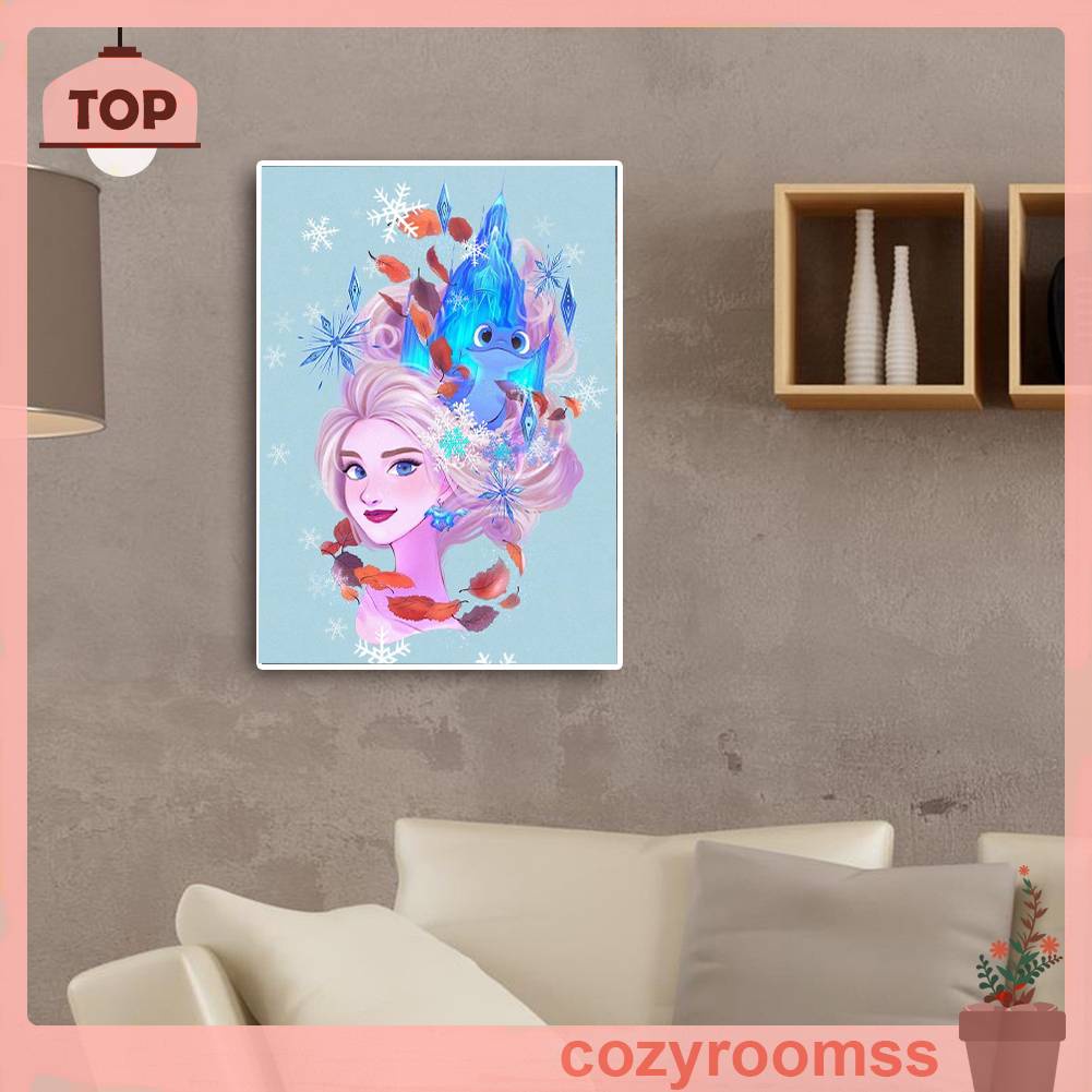 Bộ Tranh Đính Đá 5D Họa Tiết Công Chúa Độc Đáo DIY Dùng Trang Trí Nhà Cửa