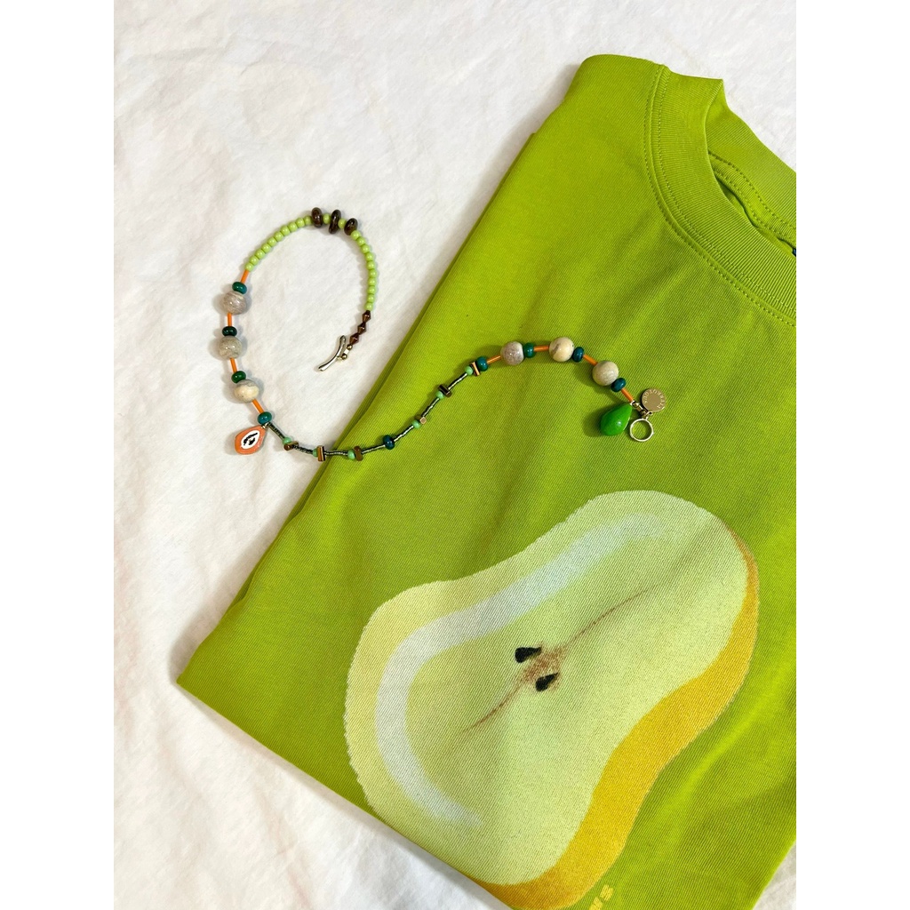 SUXI Áo Thun Ngắn Tay Cổ Tròn Dáng Rộng In Hình Trái Cây Thời Trang Mùa Hè Giản Dị Dành Cho Nữ