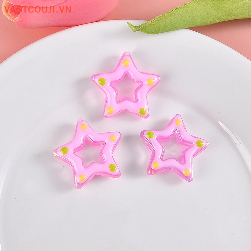 Bộ 5 Ngôi Sao Rỗng Bằng Nhựa Resin Phát Sáng Dùng Trang Trí