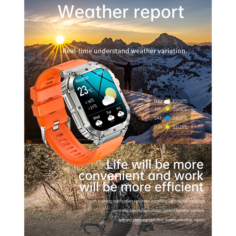 Đồng Hồ Thông Minh k57 pro 1.96inch ips 40mah ip68 Theo Dõi Nhịp Tim Chống Thấm Nước