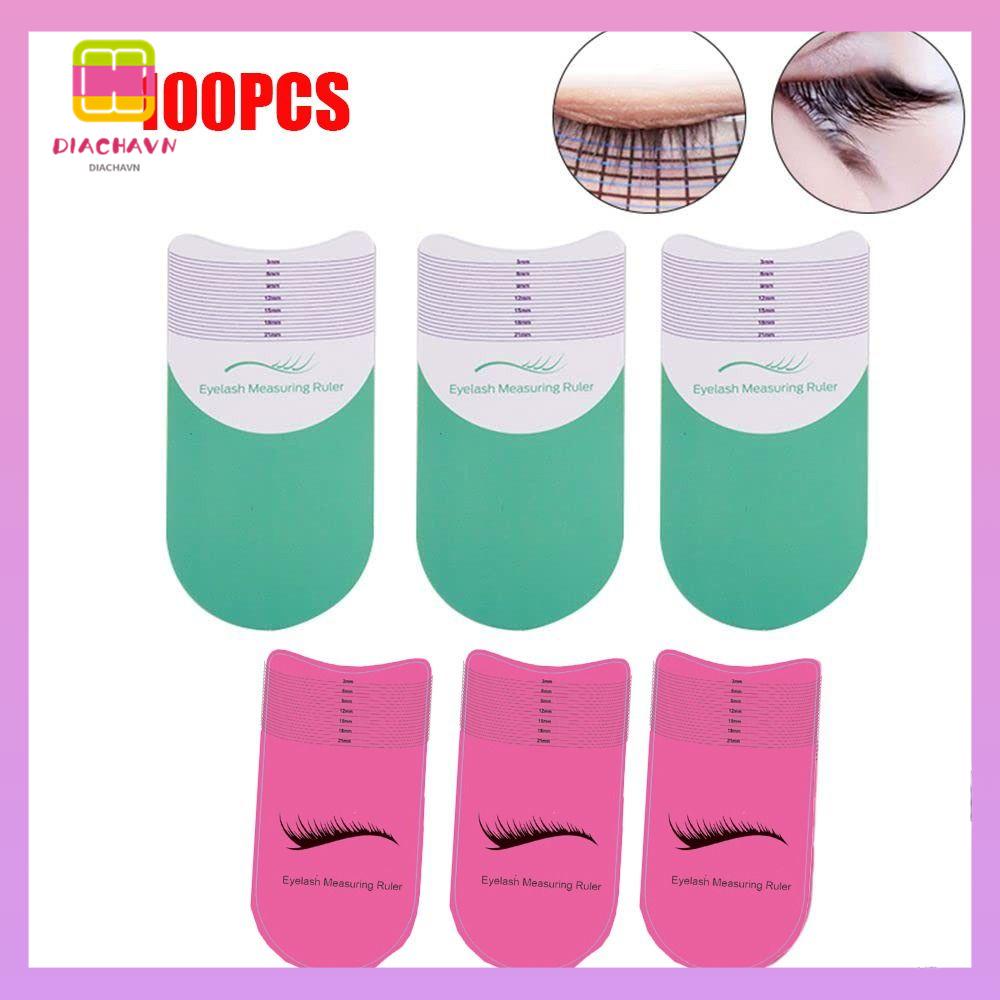 DIACHAVN Set 100 Thước Đo Lông Mi Giả Tiện Dụng Chất Lượng Cao