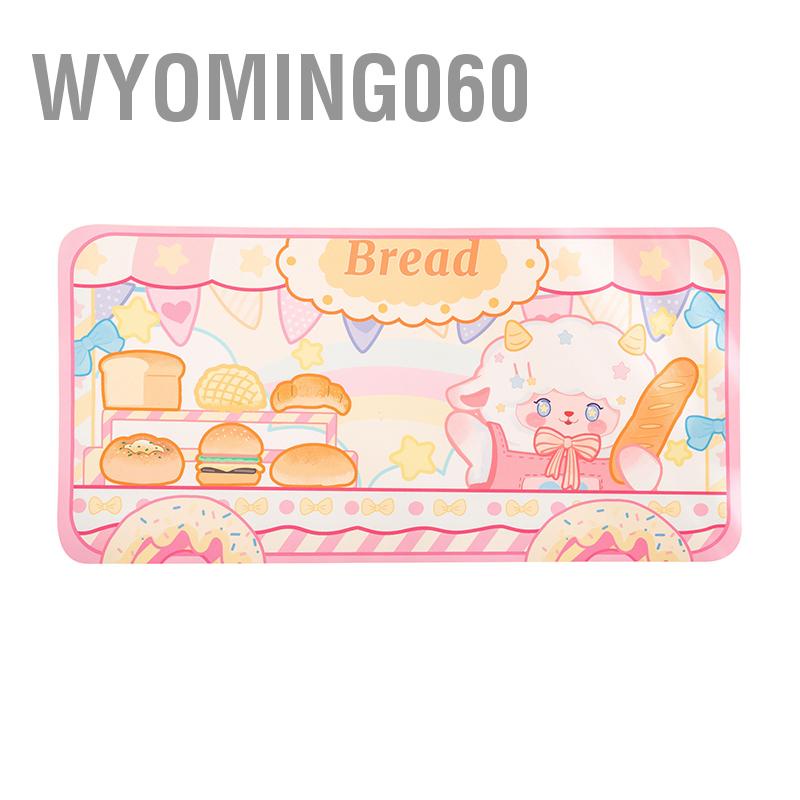 Wyoming060 Bàn Làm Việc Thảm Để Miếng Lót Chuột Hoạt Hình Dễ Thương Chống Trơn Trượt Nước Da Nhân Tạo Mềm Mại Bảo Vệ