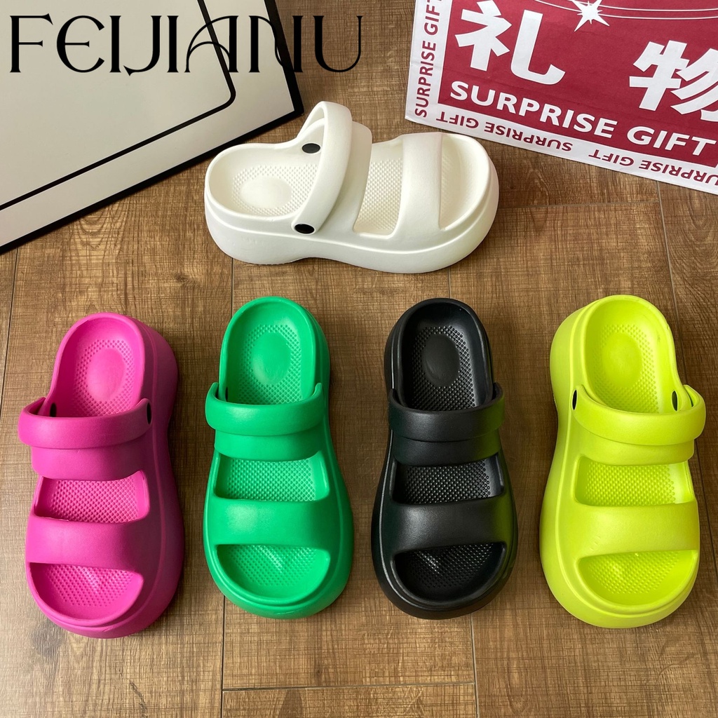 FEIJIANU dép sandal nữ giày sandal nữ dép đế cao đi biển Thoải Mái Xinh Xắn 062536