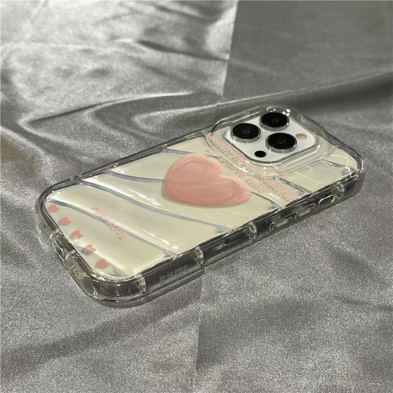 Ốp Điện Thoại Mềm Trong Suốt Họa Tiết Trái Tim Cho Iphone 14Promax 1312 / 11 7 / 8plus xr / sins JVGK