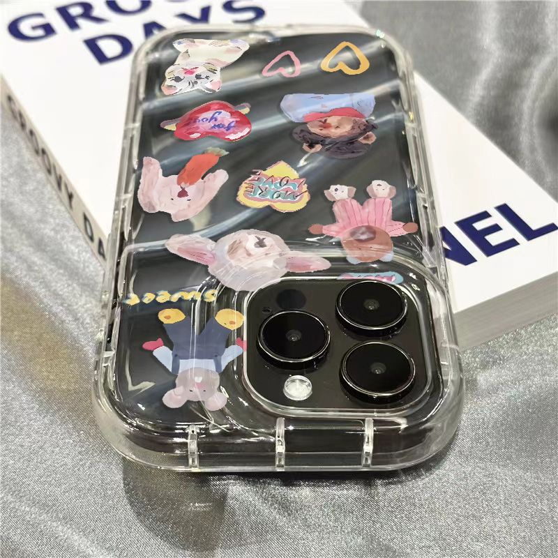 Ốp Điện Thoại Mềm Trong Suốt Họa Tiết Trái Tim / Động Vật Dễ Thương Cho Iphone 14Promax 11Sins Plus 8 xr 1312 7