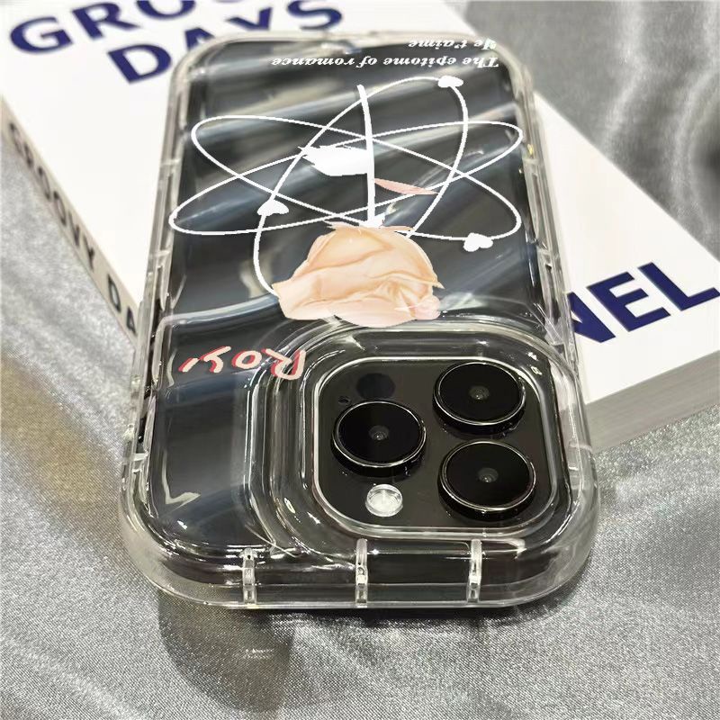 Ốp Điện Thoại Mềm Trong Suốt In Hình Hoa Hồng Cho Iphone 14Promax 1312 / 11 7 / 8plus xr / sins HZEU