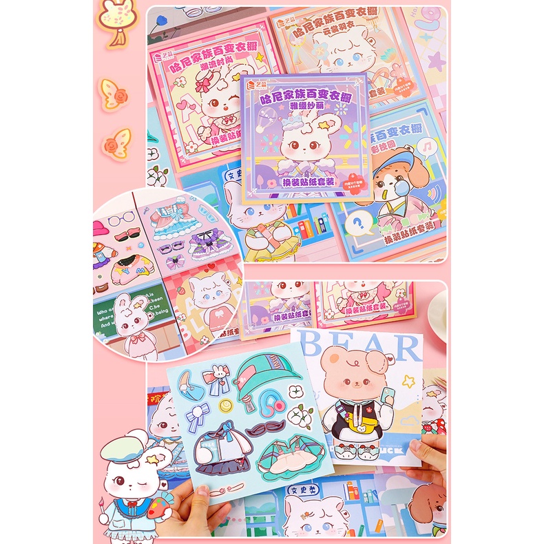 Sticker Dán Trang Trí Hình Thỏ Hoạt Hình Dễ Thương Cho Trẻ Em