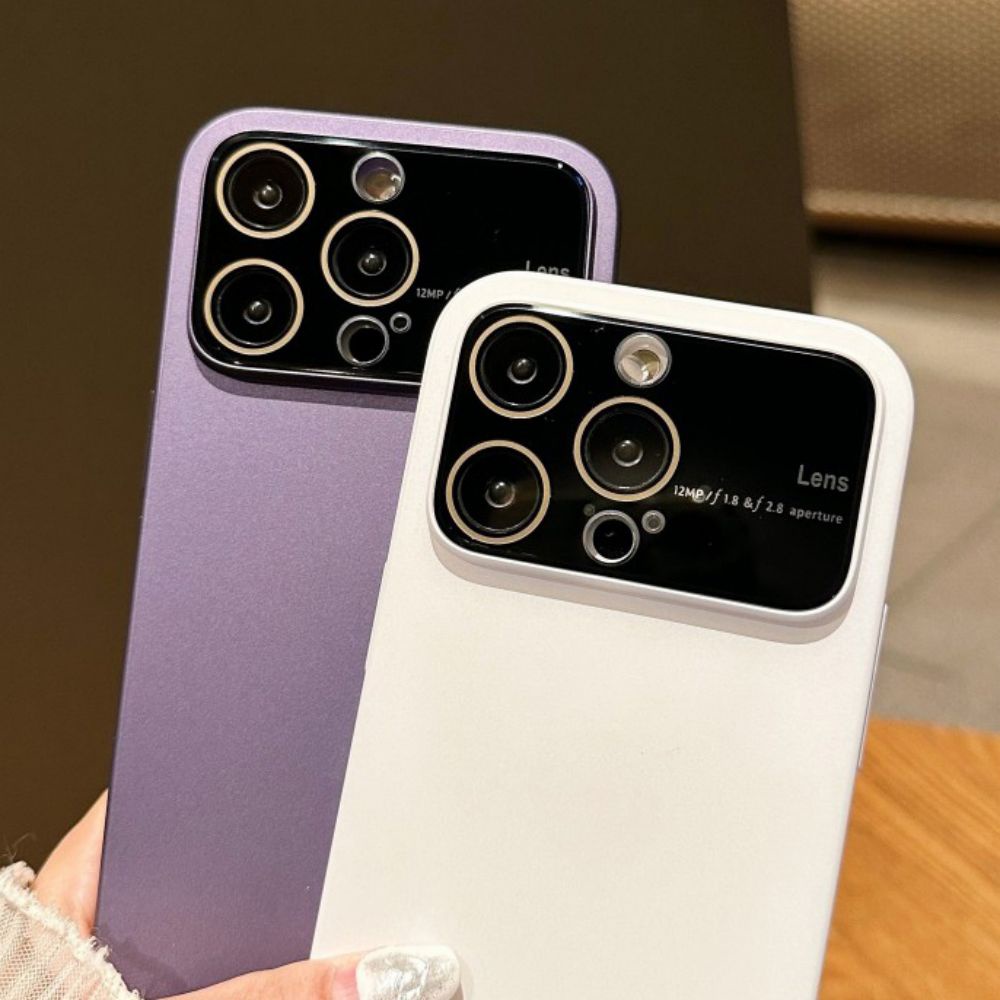 Ốp Điện Thoại TPU Mềm Chống Sốc Màu Trơn Đơn Giản Bảo Vệ Ống Kính Máy Ảnh Cho IPhone 12 13 14 Pro Max