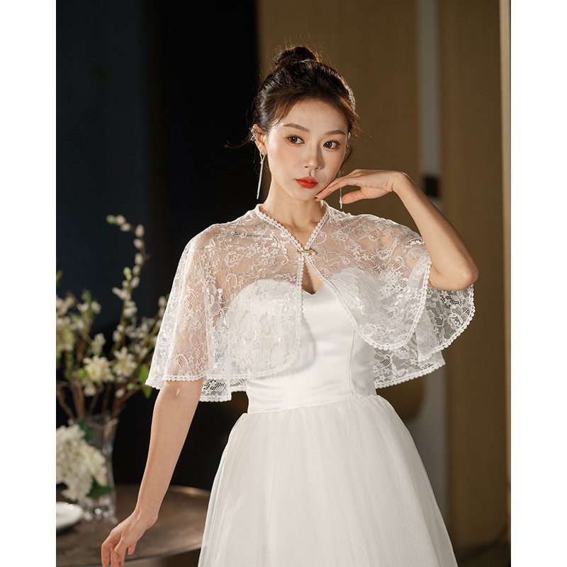 Mới Áo Choàng Ren Cho Cô Dâu