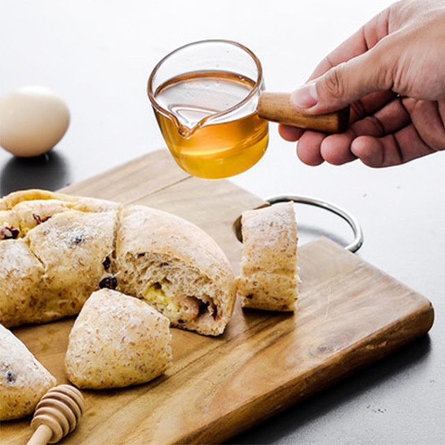 Shamjina Cốc thủy tinh đựng sữa/ cà phê mini đa năng có tay cầm phong cách phương Tây