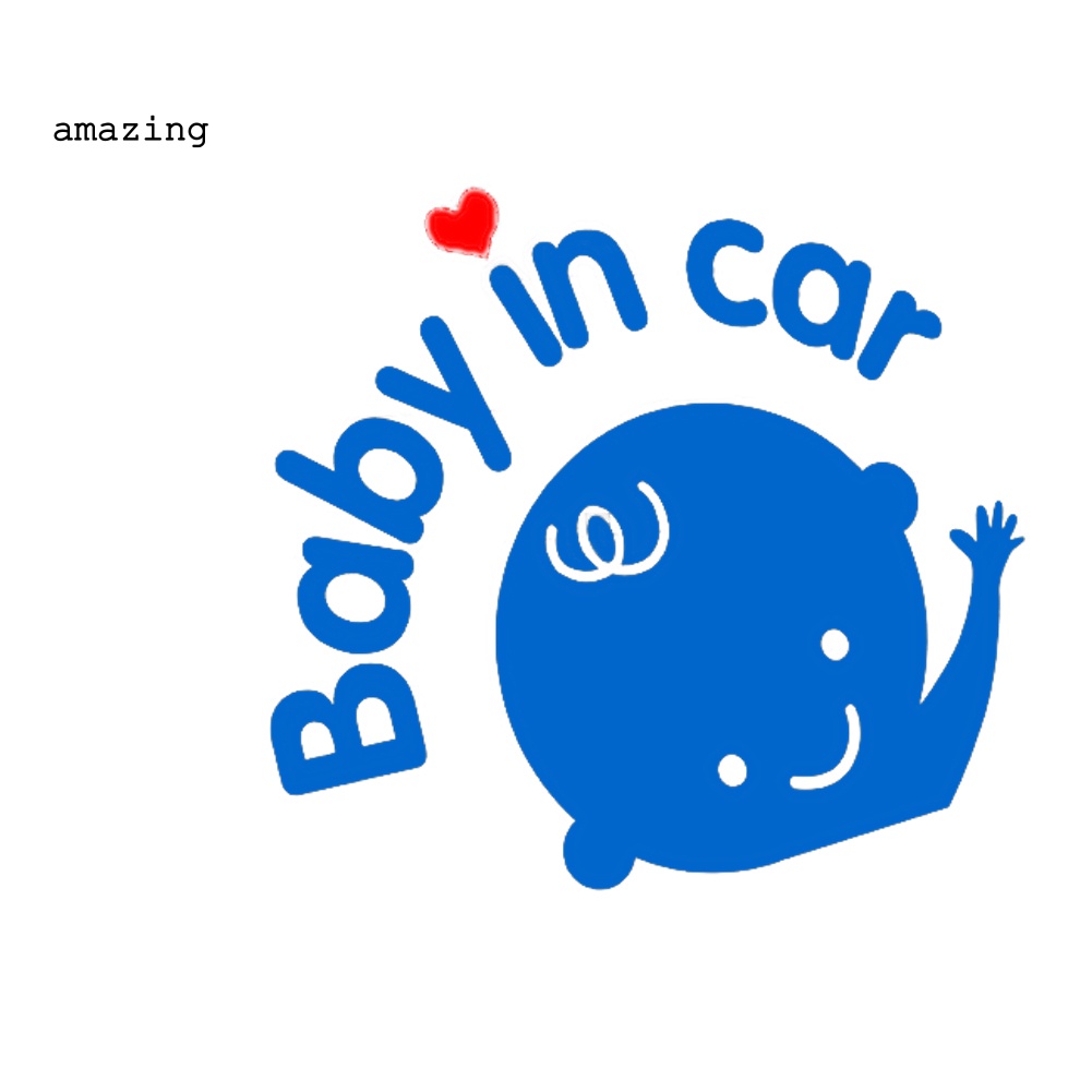 Đề Can Tự Dính Họa Tiết Baby in Car Thời Trang Trang Trí Cửa Sổ Xe Hơi