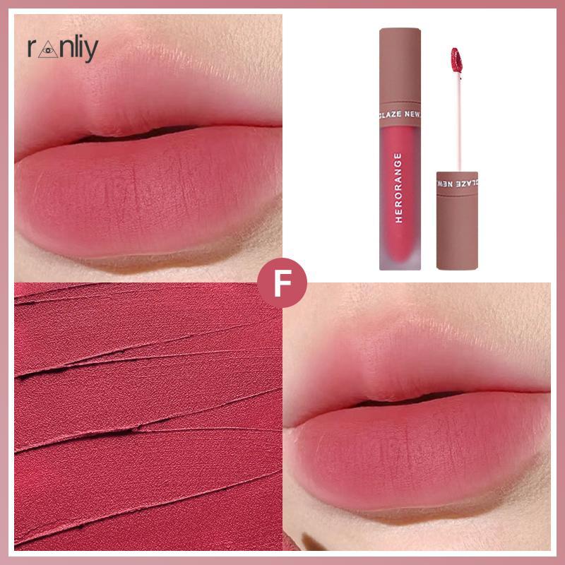 Ranliy✨Son Kem Lì Herorange Thiết Kế Vỏ Dễ Thương Trong Suốt