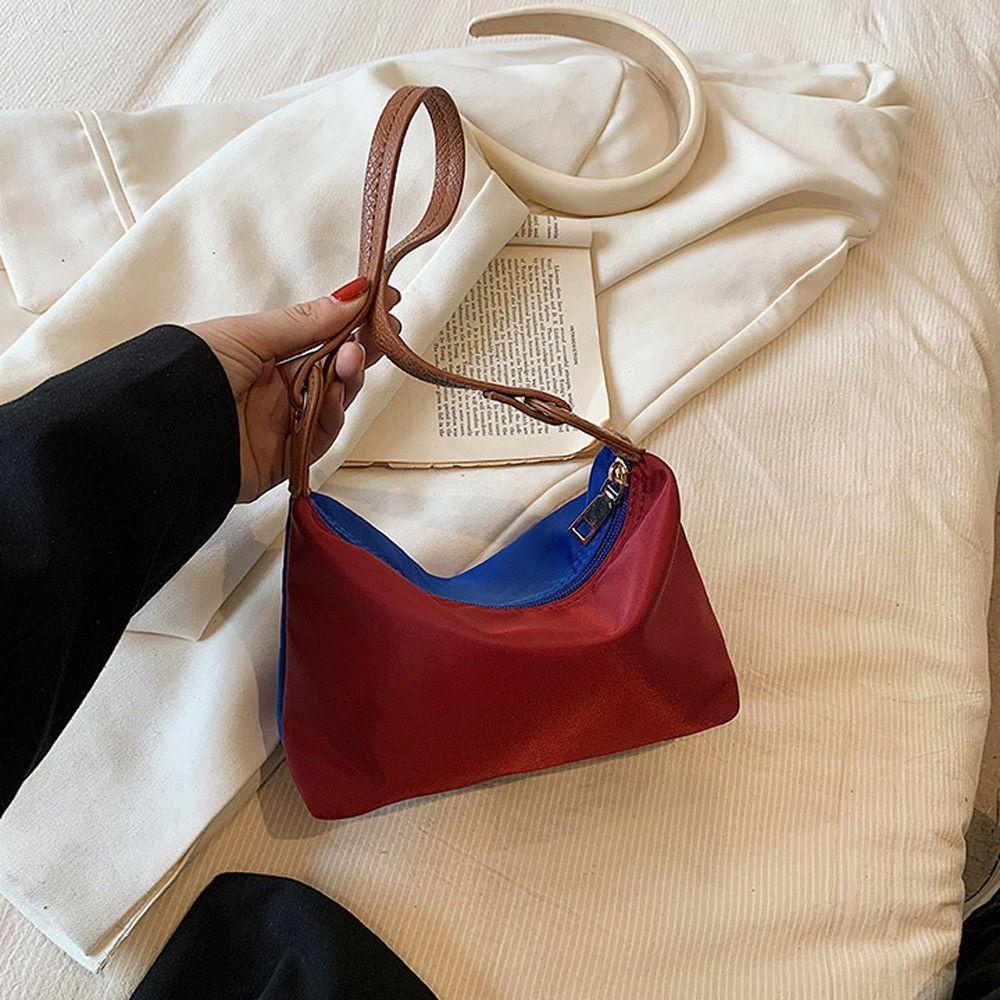 Túi Xách Đeo Vai Bằng Nylon Hai Mặt Hình Bánh Bao Sức Chứa Lớn Phong Cách Hàn Quốc Cho Nữ