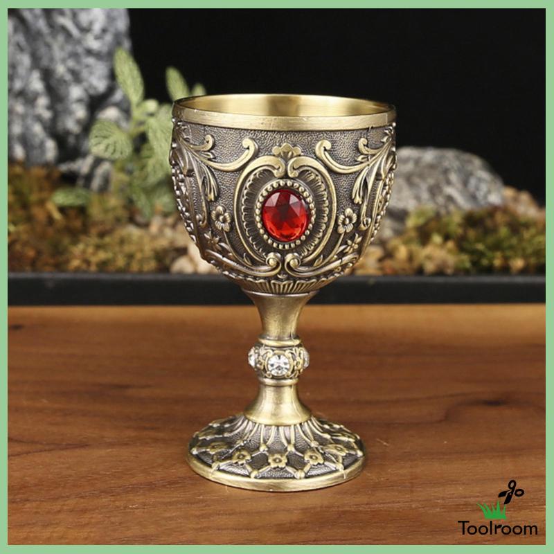 Cốc Uống Nước Mini Bằng Kim Loại Chống Vỡ Phong Cách Trung Cổ 30ml