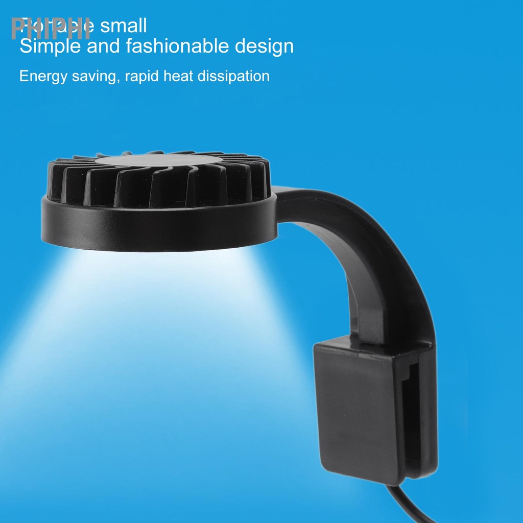 PHIPHI Bể Cá Đèn LED Độ Sáng Cao Tiết Kiệm Năng Lượng Có Thể Điều Chỉnh Góc Kẹp Cho Cảnh 100‑240V