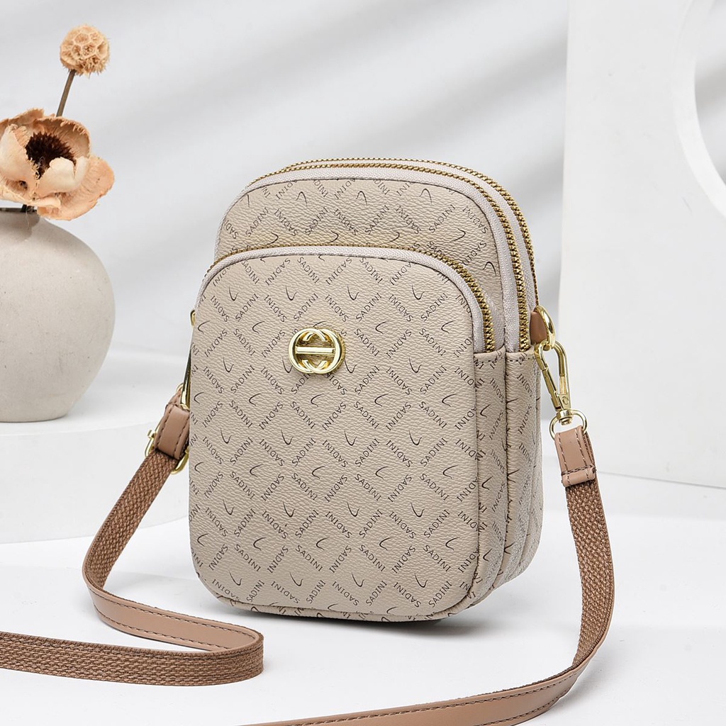 Túi Điện Thoại Di Động Mới Phong Cách Nước Ngoài Túi Nhỏ Nhiều Lớp Mini Ánh Sáng Thời Trang Dọc Túi Đeo Ngang