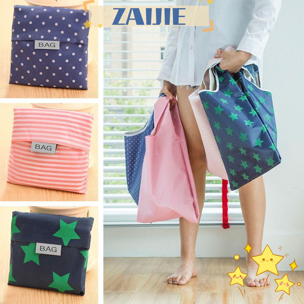 ZAIJIE24 Túi Mua Sắm Siêu Thị Có Thể Giặt Được