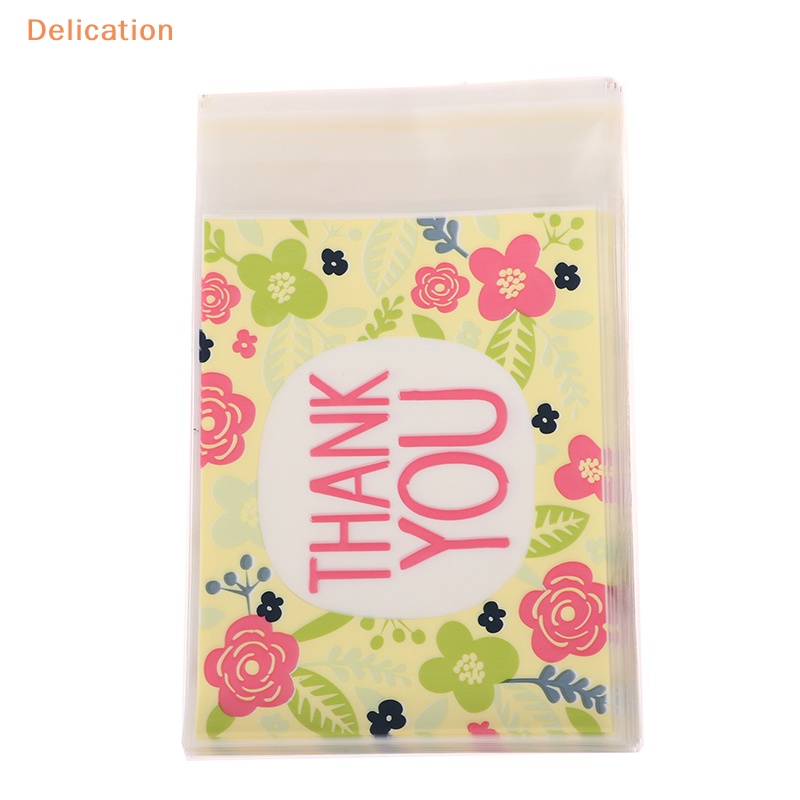 Bộ 100 túi gói bánh kẹo ELEBUY 10 * 13 cm in chữ Thanh You cho tiệc cưới/ ngày lễ tạ ơn