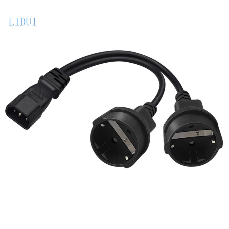 Dây Cáp Chuyển Đổi IEC C14 3Pin IEC320-C14 Sang EU4 8mm + EU4 8mm