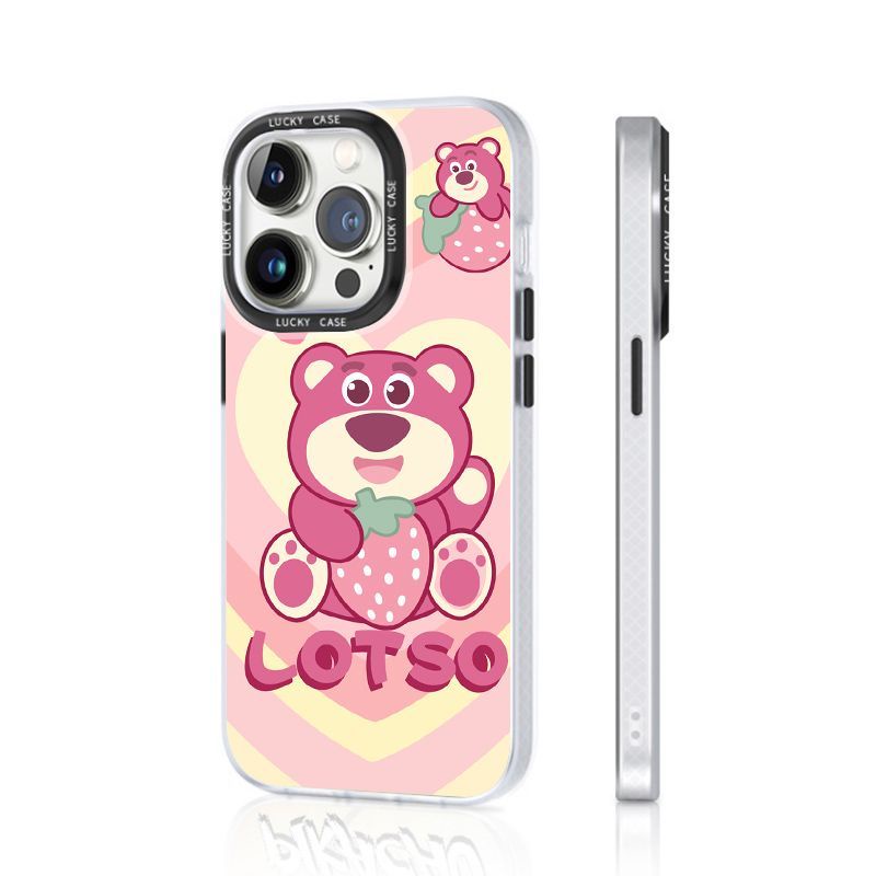 Ốp Điện Thoại Imdiphonexr12678Plus Màu Laser Họa Tiết Gấu Ôm Dâu Tây Dễ Thương promax1314 Vitality