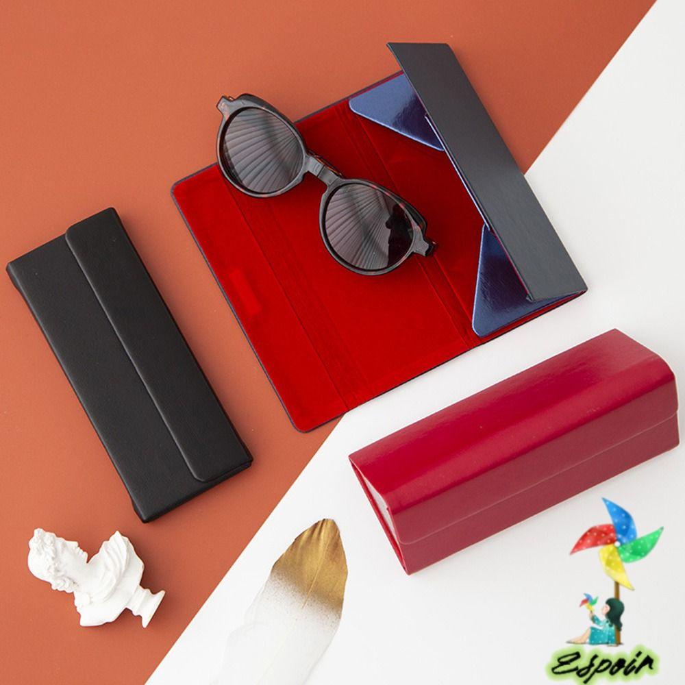 Hộp Đựng Mắt Kính Hình Tam Giác Bằng Da PU Có Thể Gấp Lại Dành Cho Trẻ Em