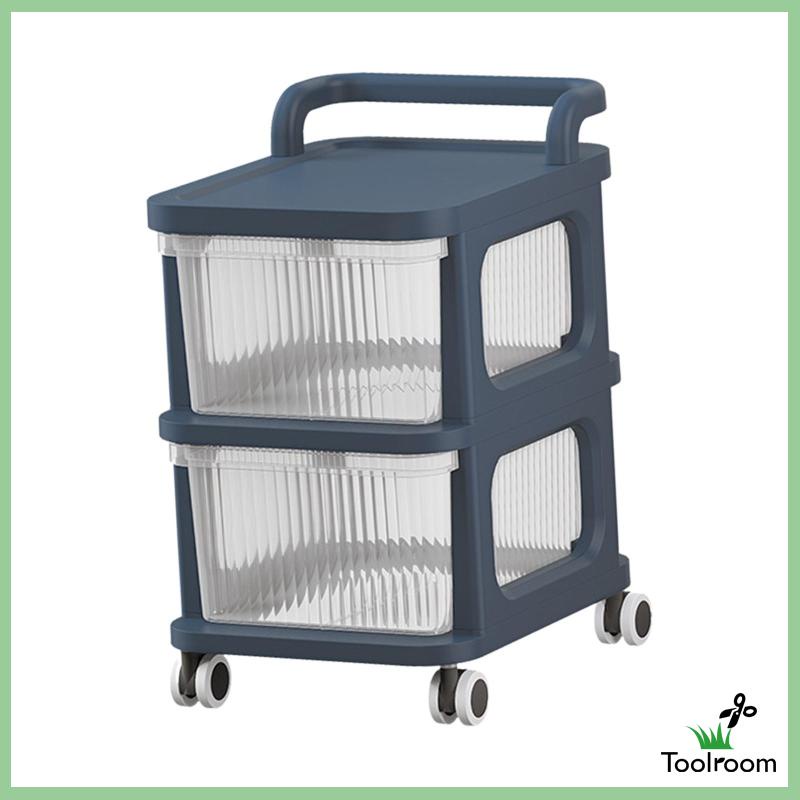 Kệ Để Đồ 2 Ngăn Kéo Có Bánh Xe Lăn Hiện Đại Cho Phòng Ăn / Salon / Nhà