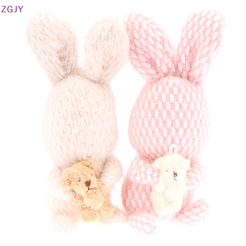 Móc Khóa Hình Thỏ Nhồi Bông Mềm Mại Dễ Thương Mới