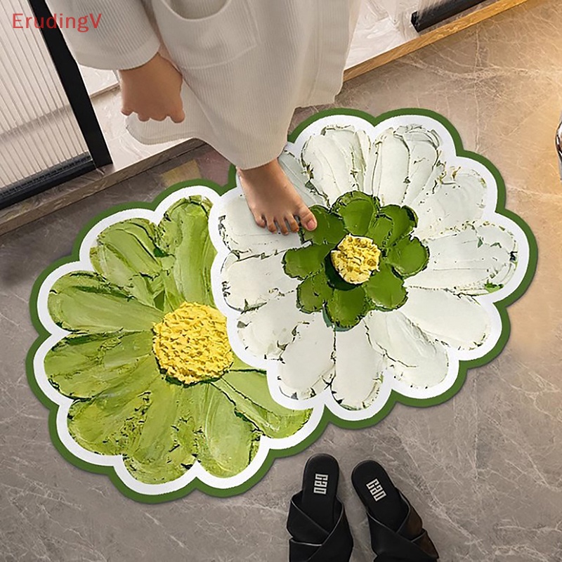 Tấm Lót Chén Dĩa / Cốc Nước Hình Bông Hoa Thấm Hút Nước Chống Trượt Tiện Dụng Cho Nhà Bếp