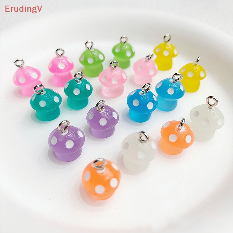 [ErudingV] Mặt Dây Chuyền Hình Nấm Bằng Resin Phát Sáng DIY Dễ Thương Ch