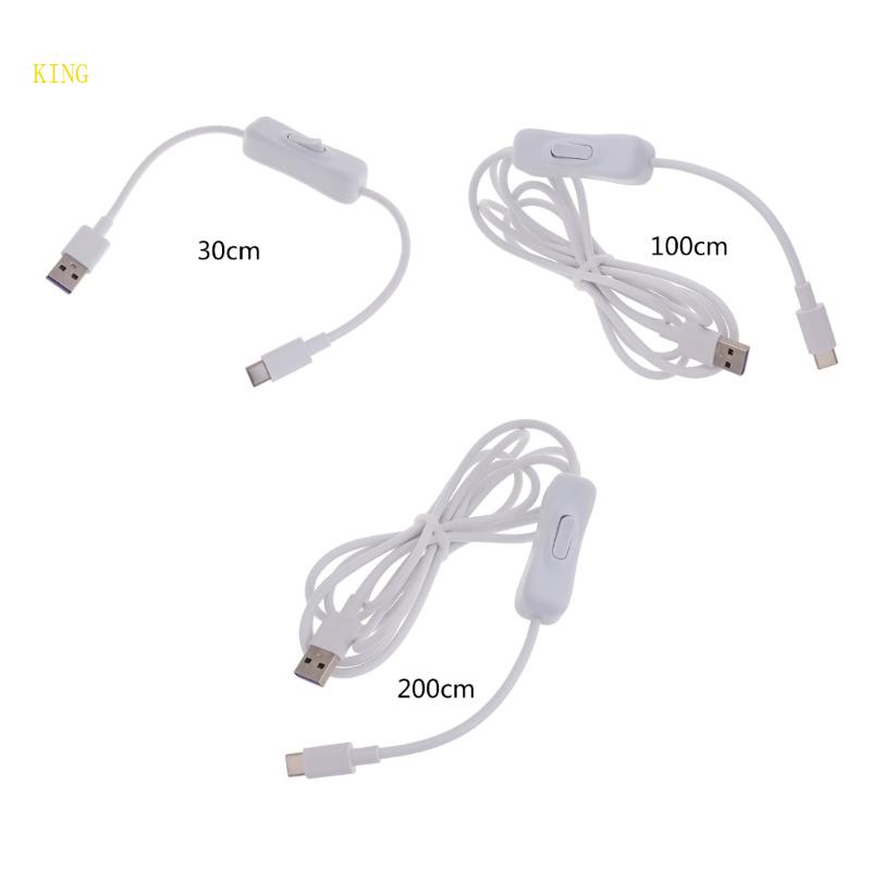 Dây Cáp USB Type-C Với Công Tắc Tiện Dụng Cho Thiết Bị Hubs Phones