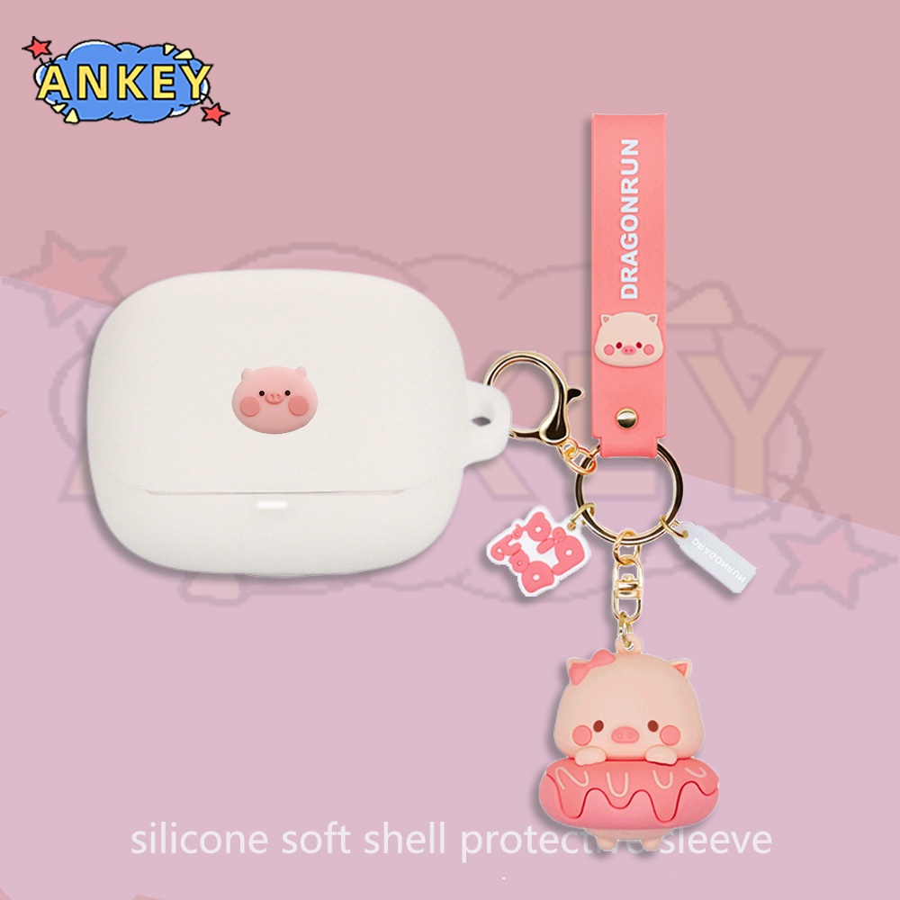 For Baseus Bowie M2s M2 M2+ E9 W3 W11 Case Pink Pig Earphone Silicone Case Earbuds Soft Protective Headphone Cover Headset Skin